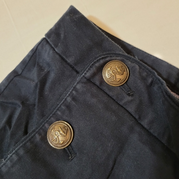 Aritzia Talula Nautical Navy Blue Button Up Shorts - Picture 7 of 12